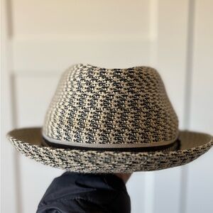 Bailey Of Hollywood Two-Tone Straw Fedora in Natural and Black